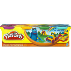 Пластилин Play-Doh, 4 банки (фиолетовый, желтый, зеленый, голубой) Пластилин Play-Doh, 4 банки (фиолетовый, желтый, зеленый, голубой)