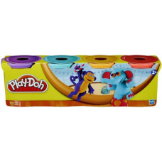Пластилин Play-Doh, 4 банки (фиолетовый, голубой, оранжевый, алый) Пластилин Play-Doh, 4 банки (фиолетовый, голубой, оранжевый, алый)