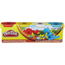 Пластилин Play-Doh, 4 банки (красный, желтый, белый, голубой) Пластилин Play-Doh, 4 банки (красный, желтый, белый, голубой)