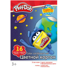 Цветной картон 16 цветов, Play-Doh Цветной картон 16 цветов, Play-Doh