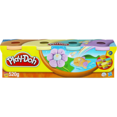 Пластилин Play-Doh, 4 банки (оранжевый, желтый, голубой, фиолетовый) Пластилин Play-Doh, 4 банки (оранжевый, желтый, голубой, фиолетовый)